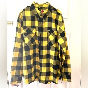 Dixxon Men Flannel | Black & Yellow | 2XL